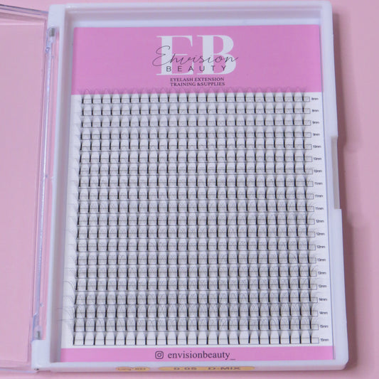 8D 0.05 XL MIX TRAY Long Stem Lashes