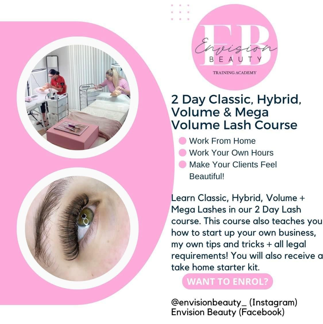 2 Day Eyelash Extension Course - only $200 deposit to get you started!