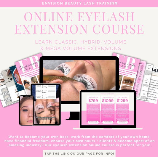 -Online Classic, Hybrid, Volume & Mega Eyelash Extension Course
